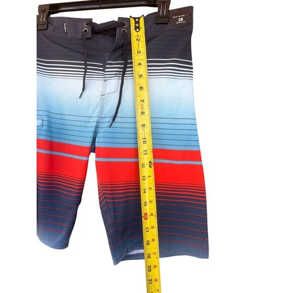 ONeill Hyperfreak Mens Boardshorts Blue Red Striped Size 28 Lightweight Quick-Dr - Picture 5 of 6